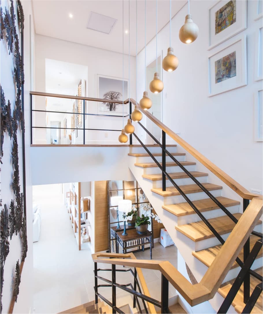 Modern staircase interior in an UrbanLUX custom home